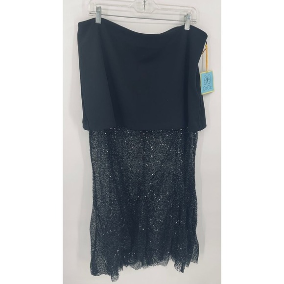 CeCe Sequin Party‎ Dress Black Sleeveless Cocktail skirt - Picture 4 of 14
